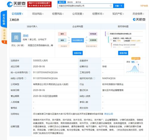阿里巴巴成立注冊(cè)資本5億元全資子公司，聚焦計(jì)算機(jī)軟硬件領(lǐng)域